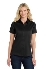 Load image into Gallery viewer, Eastek Embroidered Women's Apparel - Port Authority® SuperPro™ Twill Short Sleeve Shirt