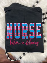 Load image into Gallery viewer, Nurse Quarter Zip sweatshirt or Full Zip hoodie from baby hospital swaddle Blanket- RN labor delivery Licensed Practical, CNA, - Jacket