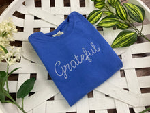 Load image into Gallery viewer, **Grateful Christian Embroidered Shirt Sweatshirt, Bible Verse Faith Apparel, Comfort Colors Tee, Jerzees Crewneck, Religious Gift Idea**