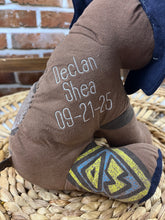 Load image into Gallery viewer, Memory Lion Keepsake Crafted From Clothing To Honor Loved Ones Or Celebrate Newborn Life With Optional Personalized Embroidery Upgrade