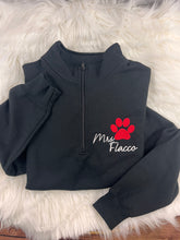 Load image into Gallery viewer, Haddonfield Bulldogs Staff Embroidered Quarter-Zip | Paw Print or Applique H | Optional Teacher Name