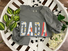 Load image into Gallery viewer, Mama sweatshirt from Baby clothes - Onsies /Mommy / Daddy/ Grandma - Fabric Keepsake Sweatshirts - Applique from baby clothes Nana, Mimi