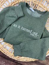 Load image into Gallery viewer, As It Turned Out Ruth 2:3 Sweatshirt or Tshirt | Christian Apparel | God’s Providence Bible Verse Shirt | Faith Conversation Starter