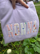 Load image into Gallery viewer, Mama sweatshirt from Baby clothes - Onsies /Mommy / Daddy/ Grandma - Fabric Keepsake Sweatshirts - Applique from baby clothes Nana, Mimi