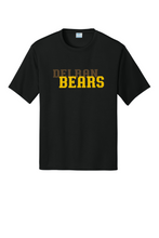 Load image into Gallery viewer, Delran Bears black moisture-wicking performance tee for school spirit wear