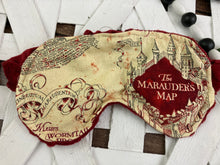 Load image into Gallery viewer, Harry Potter Marauders Map 1/2lb Weighted Eye Mask - Embrace Serenity in Style!