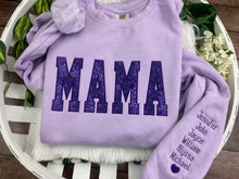 Load image into Gallery viewer, Cherished MAMA: Embrace Comfort and Style with Custom Appliqué Apparel / Daddy/ Grandma - Fabric Keepsake Sweatshirts - Applique