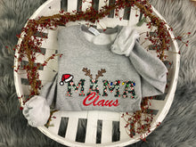 Load image into Gallery viewer, Mama Claus Merry Christmas Embroidery Appliqué Holiday Shirt- Comfort Colors