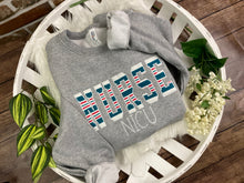 Load image into Gallery viewer, BULK ORDER of 10 or more - Nurse sweatshirt from Baby  - Hospital Blanket - Labor and Delivery RN NICU - Fabric Keepsake Sweatshirts - Applique