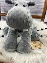 Load image into Gallery viewer, 2lbs -15lbs Weighted Hippo Stuffed Minky Animal Lap Pad -for Comfort, Special Needs, Sleep, Anxiety and Stress Relief - Custom Made