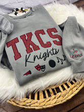 Load image into Gallery viewer, The King’s Christian School TKCS Knights Sweatshirt – Custom Embroidered School Spirit Crewneck