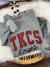 Load image into Gallery viewer, The King’s Christian School TKCS Knights Sweatshirt – Custom Embroidered School Spirit Crewneck