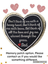 Load image into Gallery viewer, Memory Pillows Made from loved ones clothes