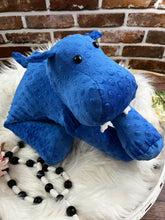 Load image into Gallery viewer, 2lbs -15lbs Weighted Hippo Stuffed Minky Animal Lap Pad -for Comfort, Special Needs, Sleep, Anxiety and Stress Relief - Custom Made