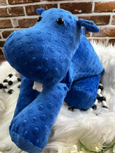 Load image into Gallery viewer, 2lbs -15lbs Weighted Hippo Stuffed Minky Animal Lap Pad -for Comfort, Special Needs, Sleep, Anxiety and Stress Relief - Custom Made