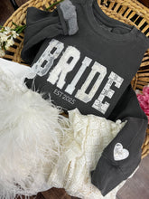 Load image into Gallery viewer, **Custom Memory Keepsake BRIDE Shirt – Wedding Dress Appliqué – Personalized Sweatshirt or T-Shirt – Anniversary Gift – Memorial Clothing Remembrance**