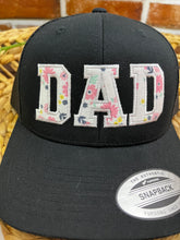 Load image into Gallery viewer, **Dad Mom Pop Embroidered Hat Custom Name Text Gift Swaddle Hospital Blanket Keepsake Newborn Baby Announcement Adjustable Cap Personalized**