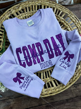Load image into Gallery viewer, **Comp Day Dance Mode Glitter Embroidered Sweatshirt | Custom Dance Crew Shirt | Competition Day Gift | Personalized Dance Team Apparel**