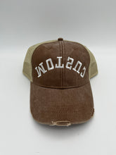 Load image into Gallery viewer, Custom Backward Flipped Text *** Embroidered Hat Personalized Text Font Thread Color Adjustable Adams Dad Ponytail Trucker Cap Gift Business Logo Sports Team Name**