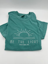 Load image into Gallery viewer, Be the Light Christian Shirt or Sweatshirt – Comfort Colors or Jerzees | Inspirational Faith Apparel** Bible Verse Matthew 5:14 Scripture