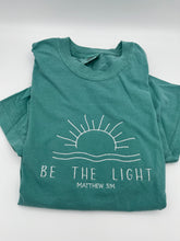 Load image into Gallery viewer, Be the Light Christian Shirt or Sweatshirt – Comfort Colors or Jerzees | Inspirational Faith Apparel** Bible Verse Matthew 5:14 Scripture