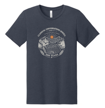 Load image into Gallery viewer, Classical Conversations Sewell 250 Years tee in Heather Navy