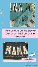 Load image into Gallery viewer, Add - on - Item - Personalize my Sweatshirt/ weighted blanket / weighted animal - Embroidery - Custom Name
