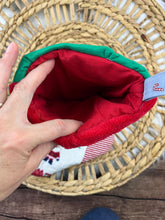 Load image into Gallery viewer, Memory Keepsake Christmas Stocking from Baby Clothes | Personalized Name Cuff | Quilted Patchwork Heirloom | Custom Handmade Gift