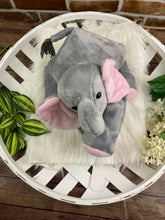 Load image into Gallery viewer, 2lbs -10lbs Weighted Elephant Stuffed Minky Animal Lap Pad -for Comfort, Special Needs, Sleep, Anxiety and Stress Relief - Custom Made