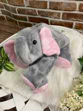 Load image into Gallery viewer, 2lbs -10lbs Weighted Elephant Stuffed Minky Animal Lap Pad -for Comfort, Special Needs, Sleep, Anxiety and Stress Relief - Custom Made