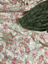 Load image into Gallery viewer, Rose Paisley Calico- Weighted Blanket or Lap Pad Cotton Fabric - Toddler, Child, Teen, Adult -Dot Minky - Anxiety, Sleep.