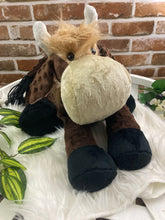 Load image into Gallery viewer, 2lbs -10lbs Weighted Highland Cow Stuffed Minky Animal Lap Pad -for Comfort,  Anxiety and Stress Relief - Custom Made