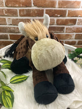 Load image into Gallery viewer, 2lbs -10lbs Weighted Highland Cow Stuffed Minky Animal Lap Pad -for Comfort,  Anxiety and Stress Relief - Custom Made