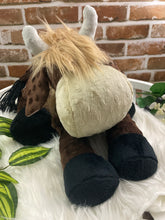 Load image into Gallery viewer, 2lbs -10lbs Weighted Highland Cow Stuffed Minky Animal Lap Pad -for Comfort,  Anxiety and Stress Relief - Custom Made