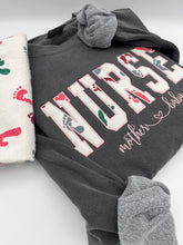 Load image into Gallery viewer, Nurse Mother - Mom Baby Sweatshirt from Baby Hospital Swaddle Blanket - RN Labor Delivery Licensed Practical, CNA - Fabric Keepsake