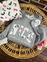 Load image into Gallery viewer, Curved NICU Nurse Sweatshirt from Baby Hospital Blanket - Labor and Delivery RN NICU - Fabric Keepsake Sweatshirt or T-shirt - Applique