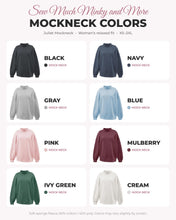 Load image into Gallery viewer, Mock neck sweatshirt colors - Black, Navy, Gray, Blue, Pink, Mulberry, Ivy Green, Cream