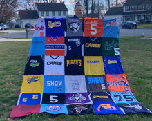 Load image into Gallery viewer, Memory Quilt - Made from loved clothing - affordable blankets