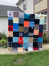 Load image into Gallery viewer, Memory Quilt - Made from loved clothing - affordable blankets