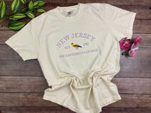 Load image into Gallery viewer, New Jersey Goldfinch State Bird Embroidered Sweatshirt - Comfort Colors, Jerzees - Unique NJ Gift - State Pride Apparel - Custom Design