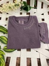 Load image into Gallery viewer, Be strong and courageous Joshua 1:9 Christian Bible Scripture Embroidered Shirt - Mom - Grammy - Comfort Colors Embroidered - Mommy
