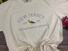 Load image into Gallery viewer, New Jersey Goldfinch State Bird Embroidered Sweatshirt - Comfort Colors, Jerzees - Unique NJ Gift - State Pride Apparel - Custom Design
