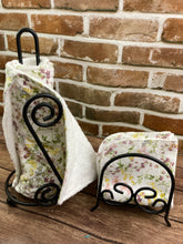 Load image into Gallery viewer, Floral Reusable Paper Towels with Snaps, Napkins Terry Cloth. Nonpaper, Cloth, Paperless, Eco-Friendly Kitchen - Zero Waste Fun Prints