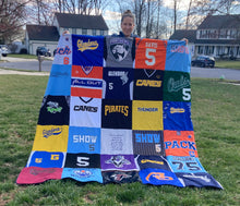 Load image into Gallery viewer, Memory Quilt - Made from loved clothing - affordable blankets