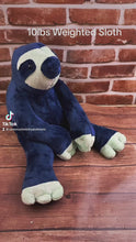 Load and play video in Gallery viewer, 2lbs -10lbs Weighted Sloth Stuffed Minky Animal Lap Pad -for Comfort, Special Needs, Sleep, Anxiety and Stress Relief - Custom Made