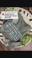 Load and play video in Gallery viewer, Nurse sweatshirt from baby hospital swaddle Blanket-  RN labor delivery  Licensed Practical, CNA,  - Fabric Keepsake Sweatshirts - Applique