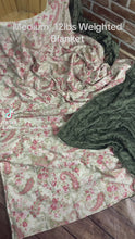 Load and play video in Gallery viewer, Rose Paisley Calico- Weighted Blanket or Lap Pad Cotton Fabric - Toddler, Child, Teen, Adult -Dot Minky - Anxiety, Sleep.