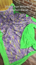 Load and play video in Gallery viewer, Disney Tinker Bell Weighted Blanket or Lap Pad Cotton Fabric - Toddler, Child, Teen, Adult -Dot Minky - Anxiety, Sleep.