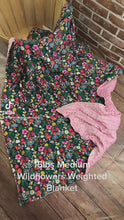 Load and play video in Gallery viewer, Wild Flowers, Mushrooms, Butterflies Floral- Weighted Blanket or Lap Pad Cotton Fabric - Toddler, Child, Teen, Adult -Dot Minky - Anxiety, Sleep.