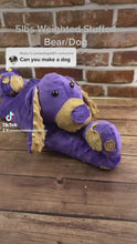 Load and play video in Gallery viewer, 2lbs -10lbs Weighted  Dog Stuffed Minky Animal Lap Pad -for Comfort, Special Needs, Sleep, Anxiety and Stress Relief - Custom Made